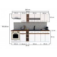 Bucatarie MARINA NEW 260 Stejar Sonoma